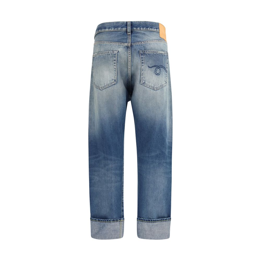 Jeans R13 en coton bleu à jambe droite