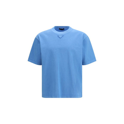 T-Shirt Prada Blu in Cotone
