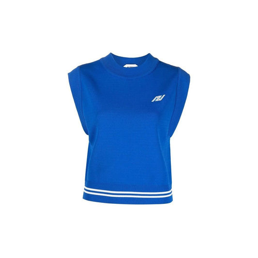 Gilet Autry blu in nylon