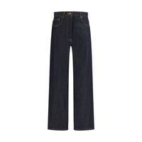 Thom Browne Jeans dritti in cotone blu