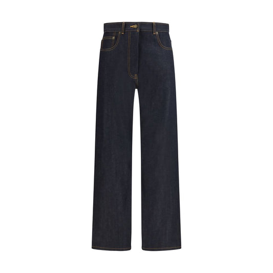 Thom Browne Jeans dritti in cotone blu