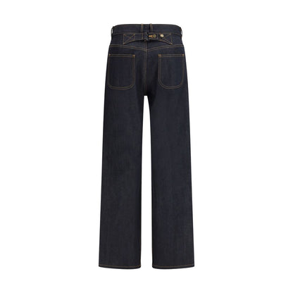 Thom Browne Jeans dritti in cotone blu