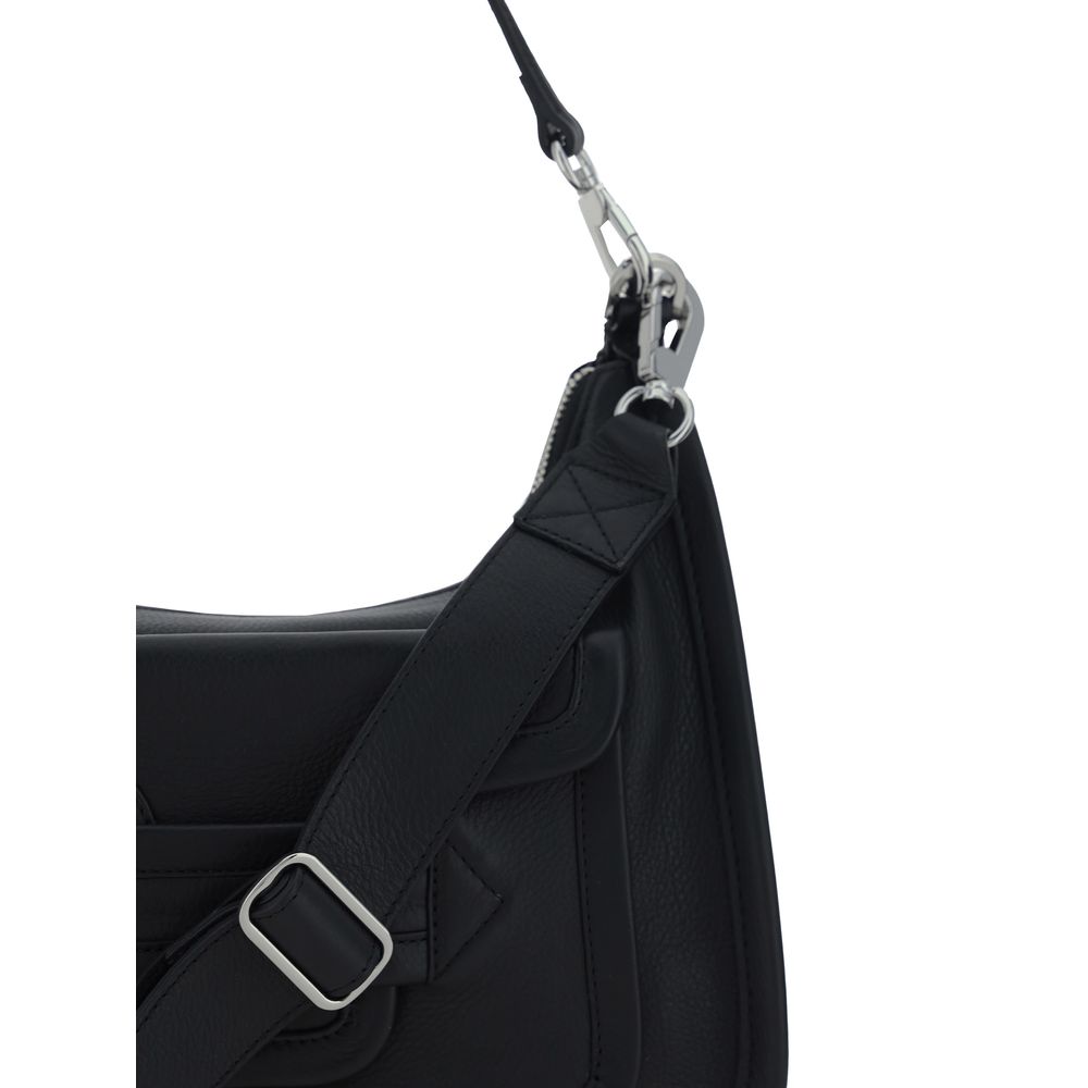Sac bandoulière Pierre Hardy Bos Taurus en cuir de veau noir