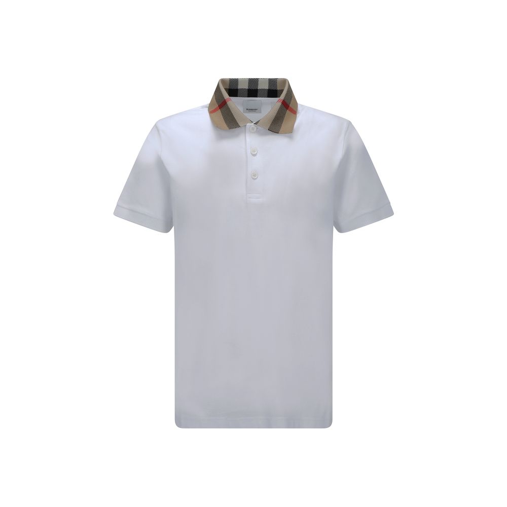 Polo Burberry in cotone bianco
