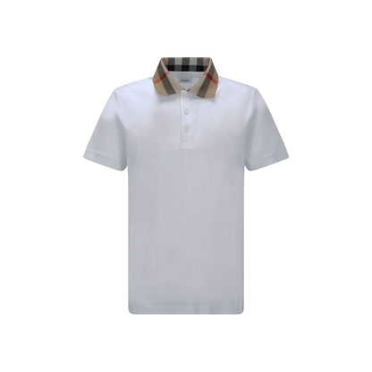 Polo Burberry in cotone bianco