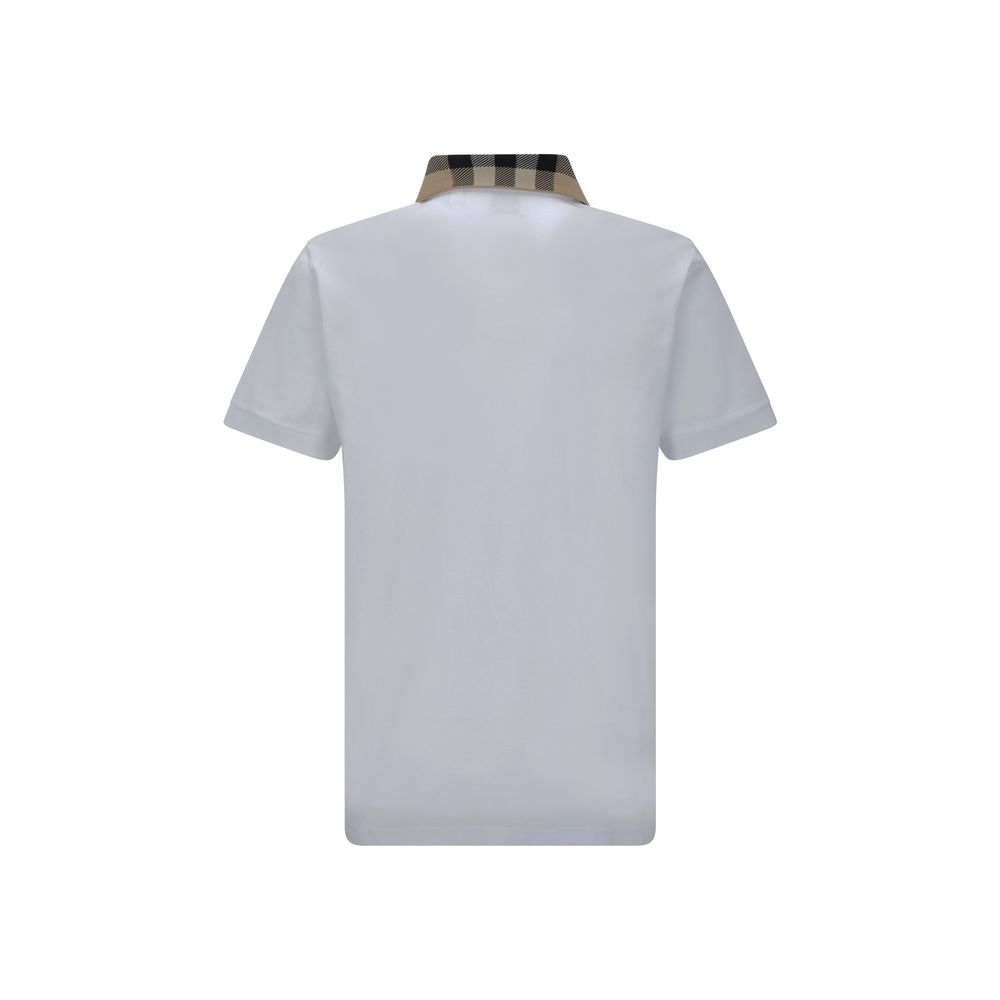 Polo Burberry in cotone bianco