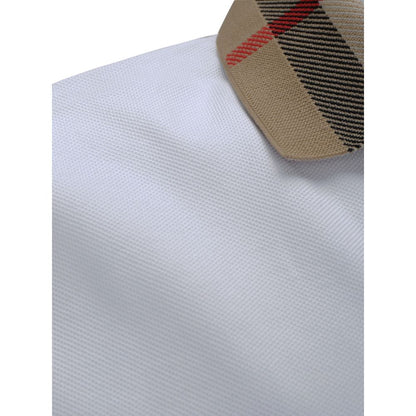 Polo Burberry in cotone bianco