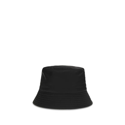 Cappello da pescatore Prada in poliammide riciclata nero