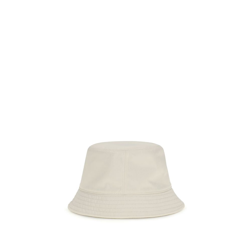 Cappello alla pescatora Moncler in poliestere bianco