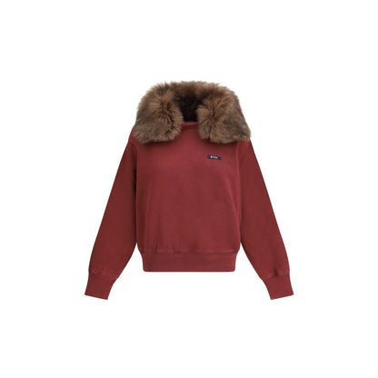 Felpa Prada in cotone bordeaux