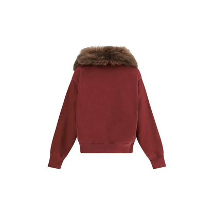 Felpa Prada in cotone bordeaux