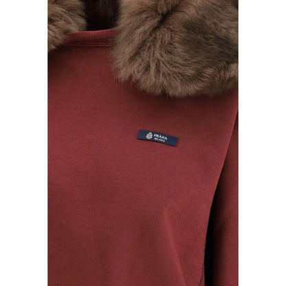 Felpa Prada in cotone bordeaux