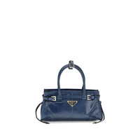 Borsa Prada in pelle di vitello blu Bos Taurus