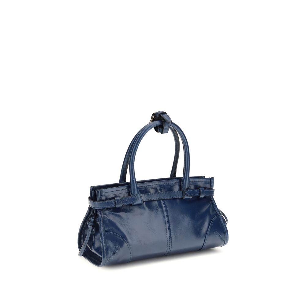 Borsa Prada in pelle di vitello blu Bos Taurus