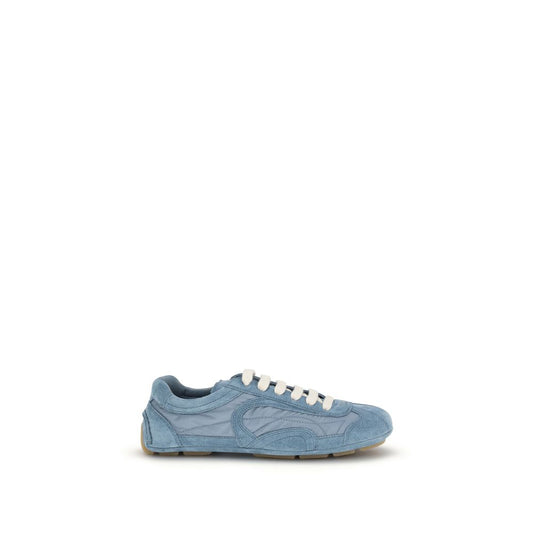 Sneakers Prada Athletic Blu in Pelle d'Agnello Ovis Aries