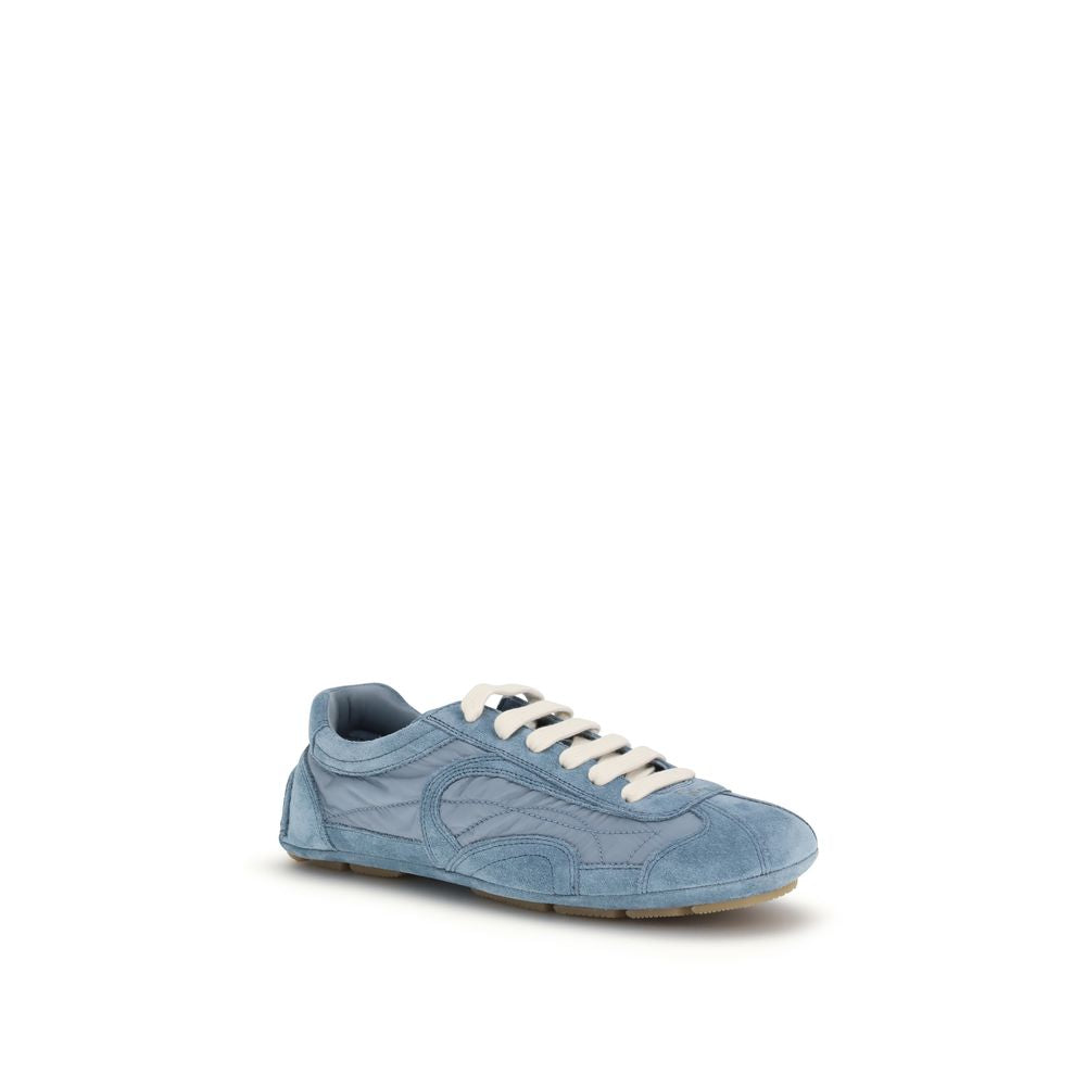 Baskets Athlétiques Prada Bleues Agneau Ovis Aries Aries