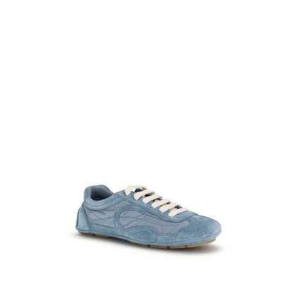 Sneakers Prada Athletic Blu in Pelle d'Agnello Ovis Aries