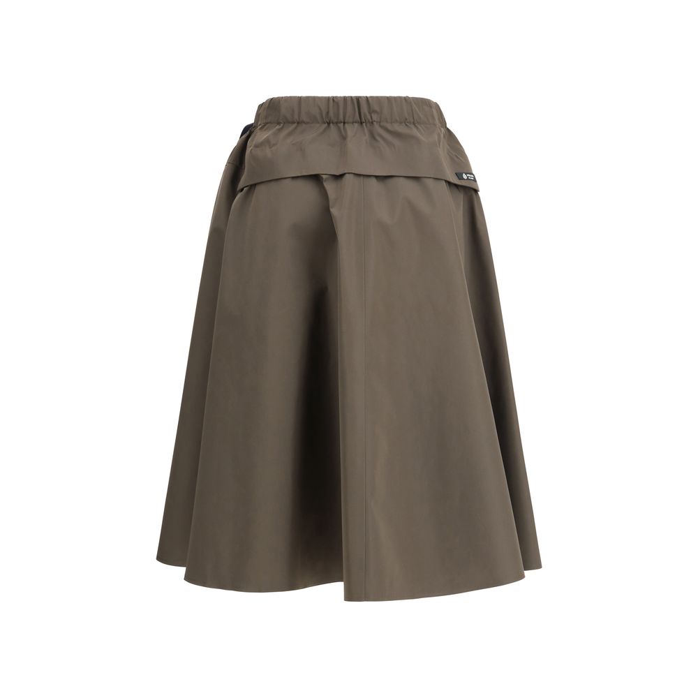 Jupe midi en polyester recyclé Prada