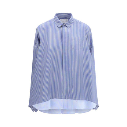 Camicia Sacai blu in cotone a fantasia