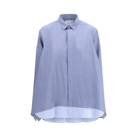 Camicia Sacai blu in cotone a fantasia