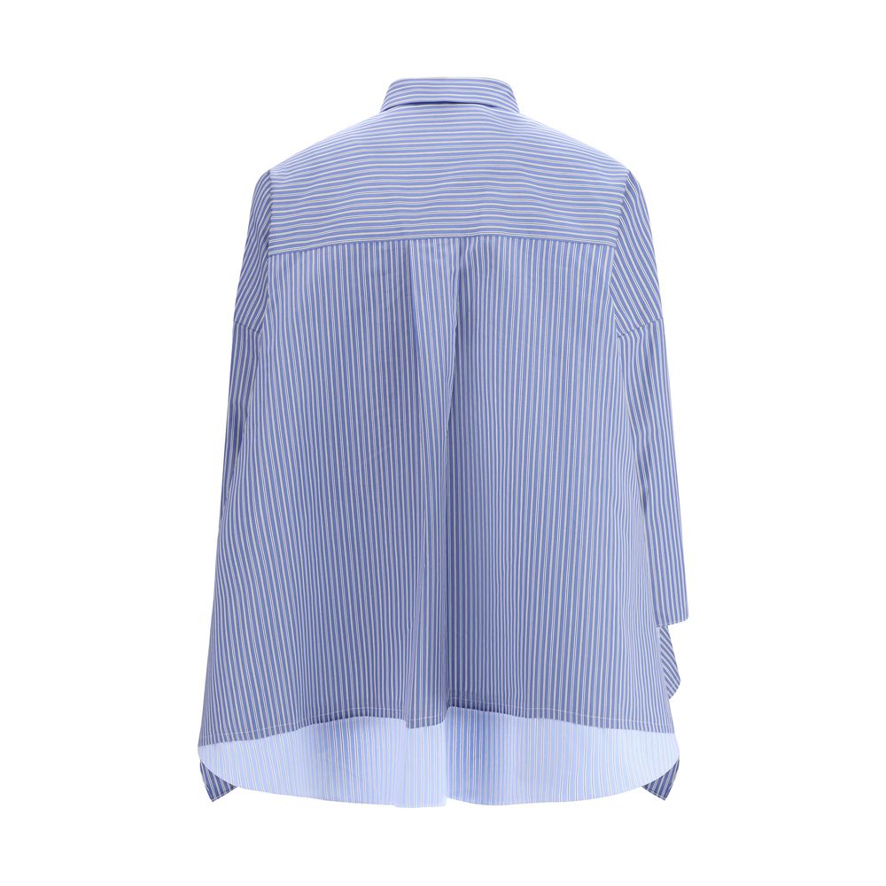 Chemise Sacai en coton bleu à motifs