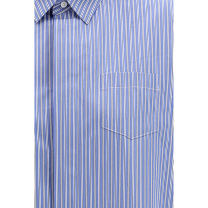 Camicia Sacai blu in cotone a fantasia