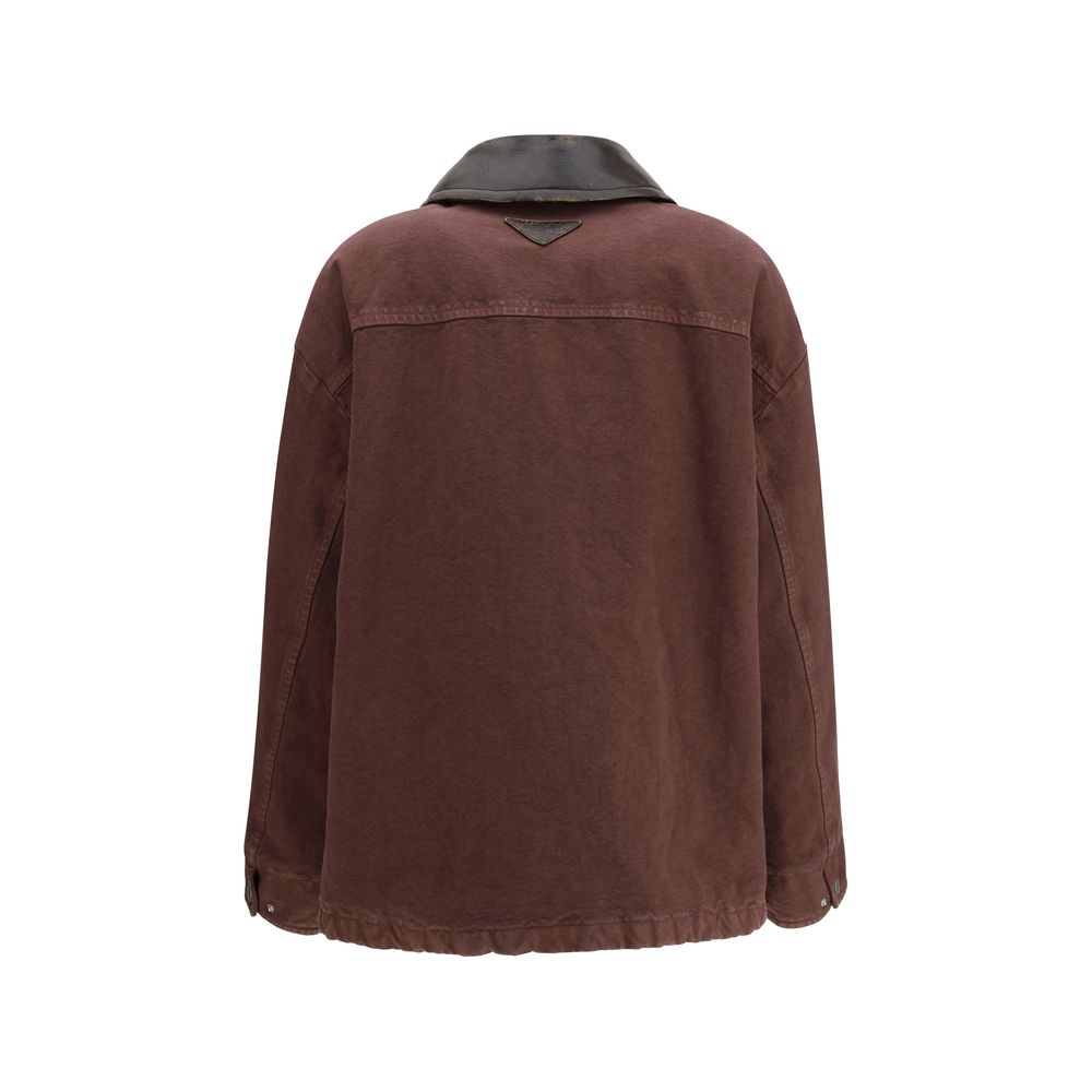Cappotto Prada in cotone marrone