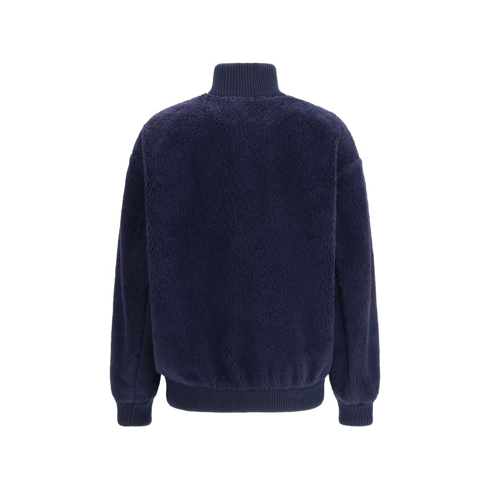 Giacca lunga in poliammide blu Prada