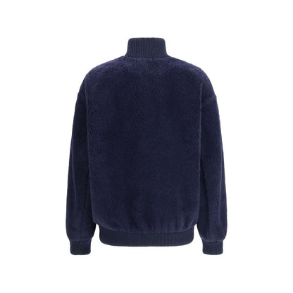 Giacca lunga in poliammide blu Prada