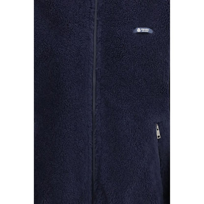 Giacca lunga in poliammide blu Prada