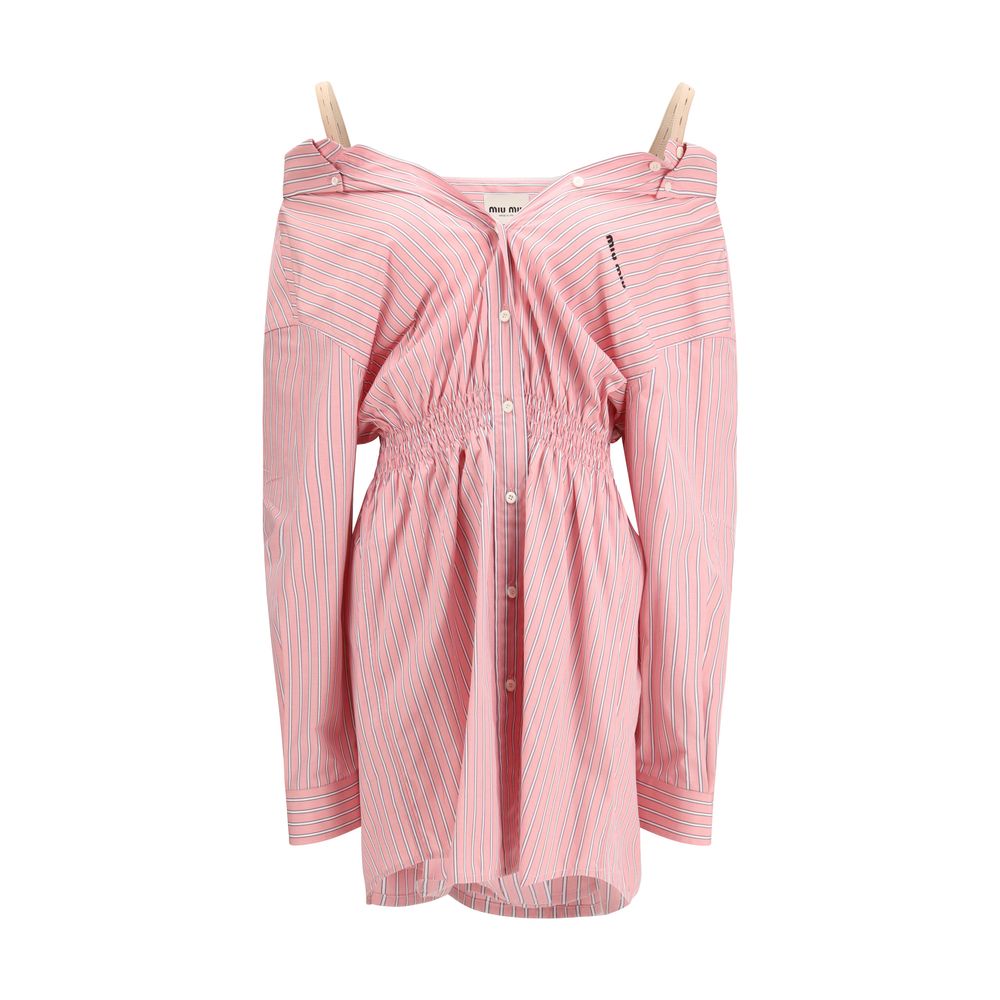Robe Décontractée en Coton Miu Miu