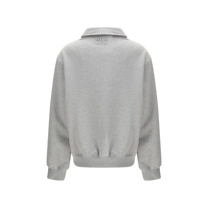 Miu Miu Felpa in cotone grigio