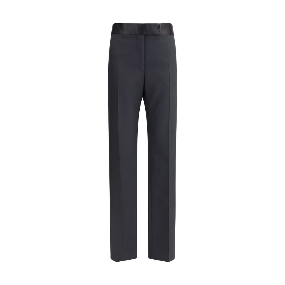 Pantalon de smoking en soie noir Tom Ford