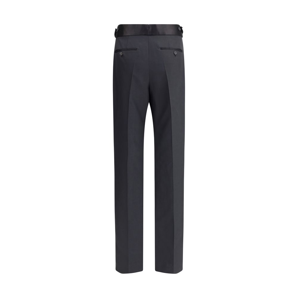 Pantalon de smoking en soie noir Tom Ford