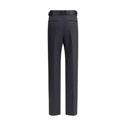 Pantaloni eleganti in seta nera Tom Ford