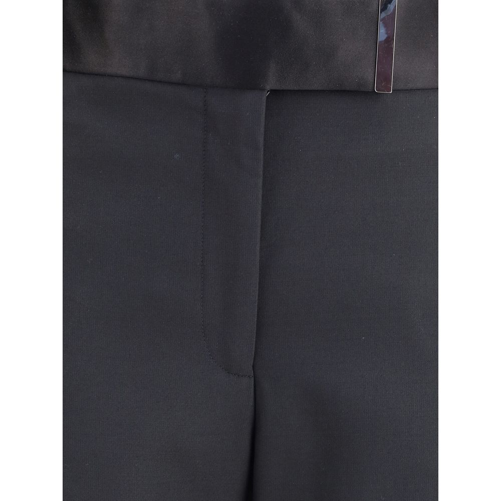 Pantalon de smoking en soie noir Tom Ford