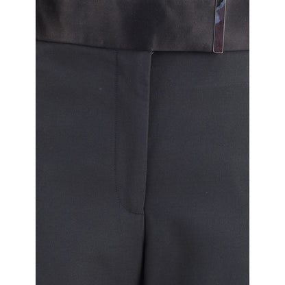 Pantaloni eleganti in seta nera Tom Ford