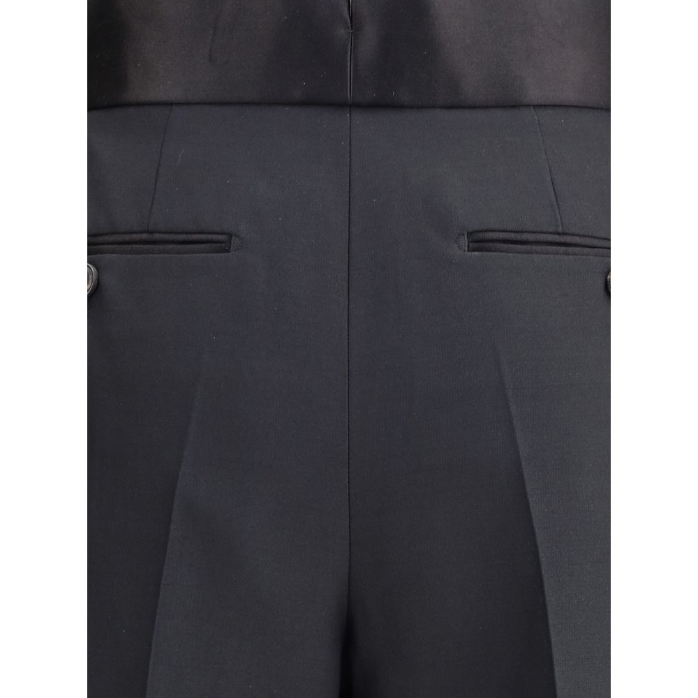 Pantalon de smoking en soie noir Tom Ford
