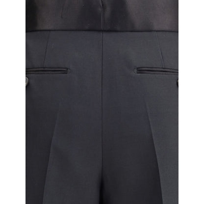 Pantaloni eleganti in seta nera Tom Ford