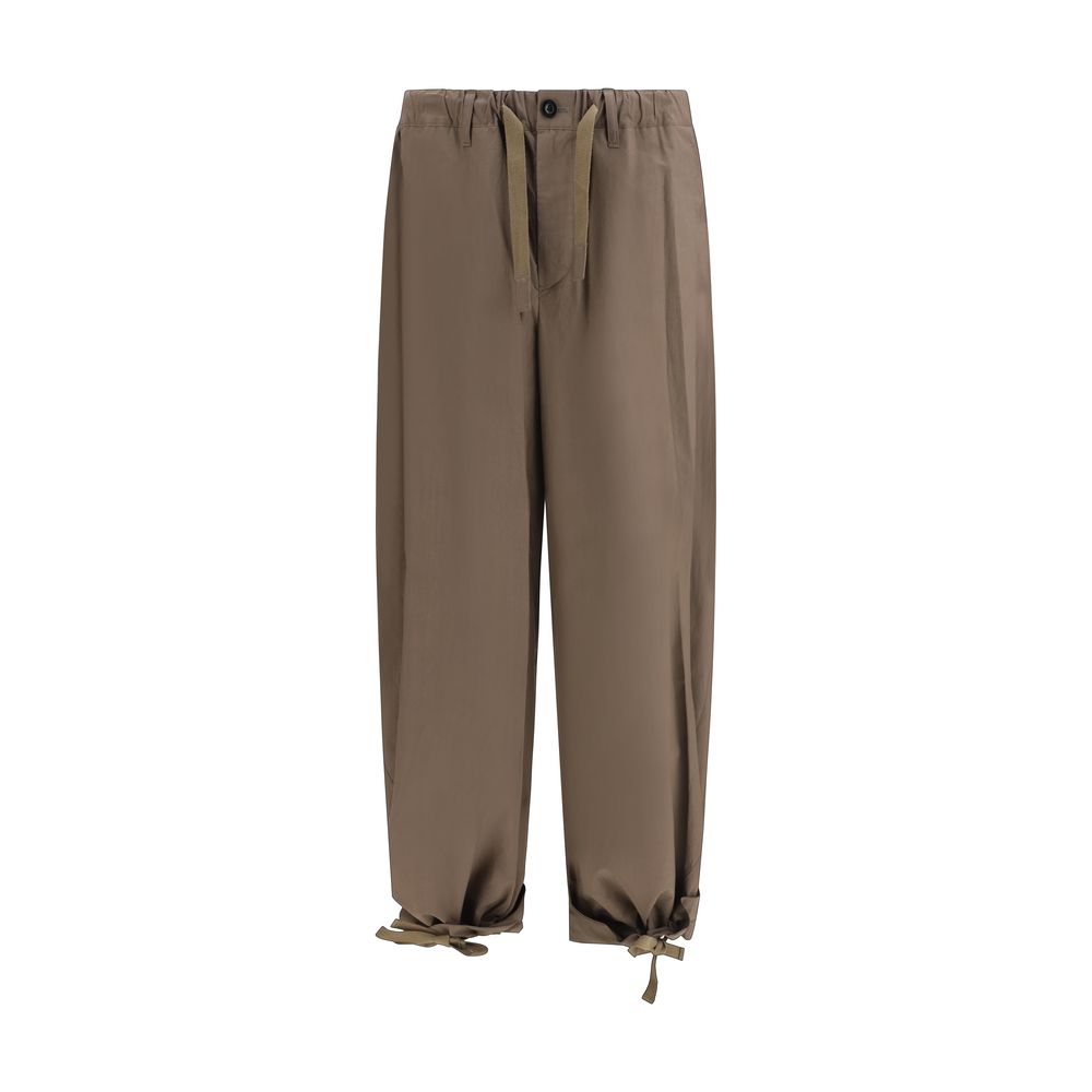 Pantaloni Casual Sacai Marroni in Cotone