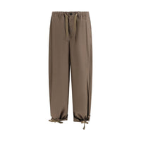 Pantaloni Casual Sacai Marroni in Cotone