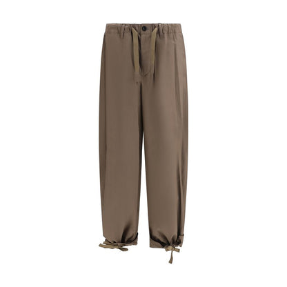 Pantaloni Casual Sacai Marroni in Cotone