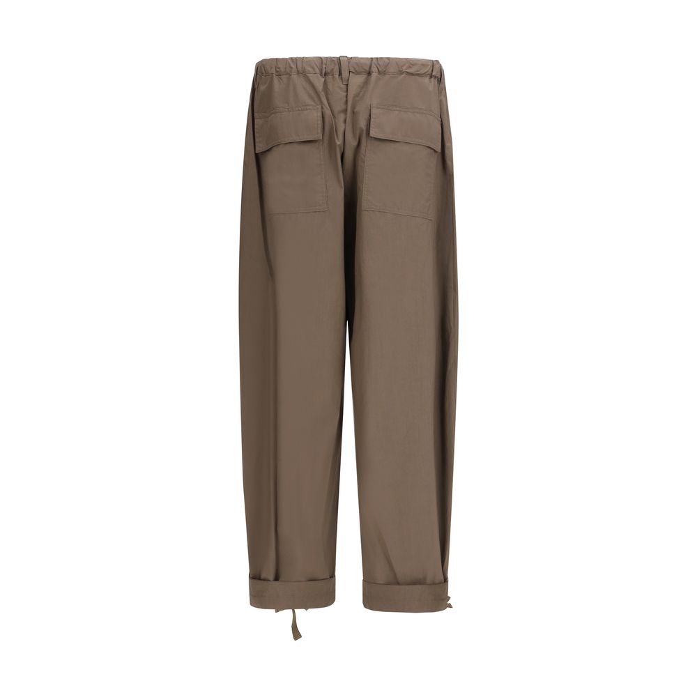 Pantaloni Casual Sacai Marroni in Cotone