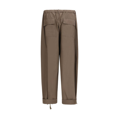 Pantaloni Casual Sacai Marroni in Cotone
