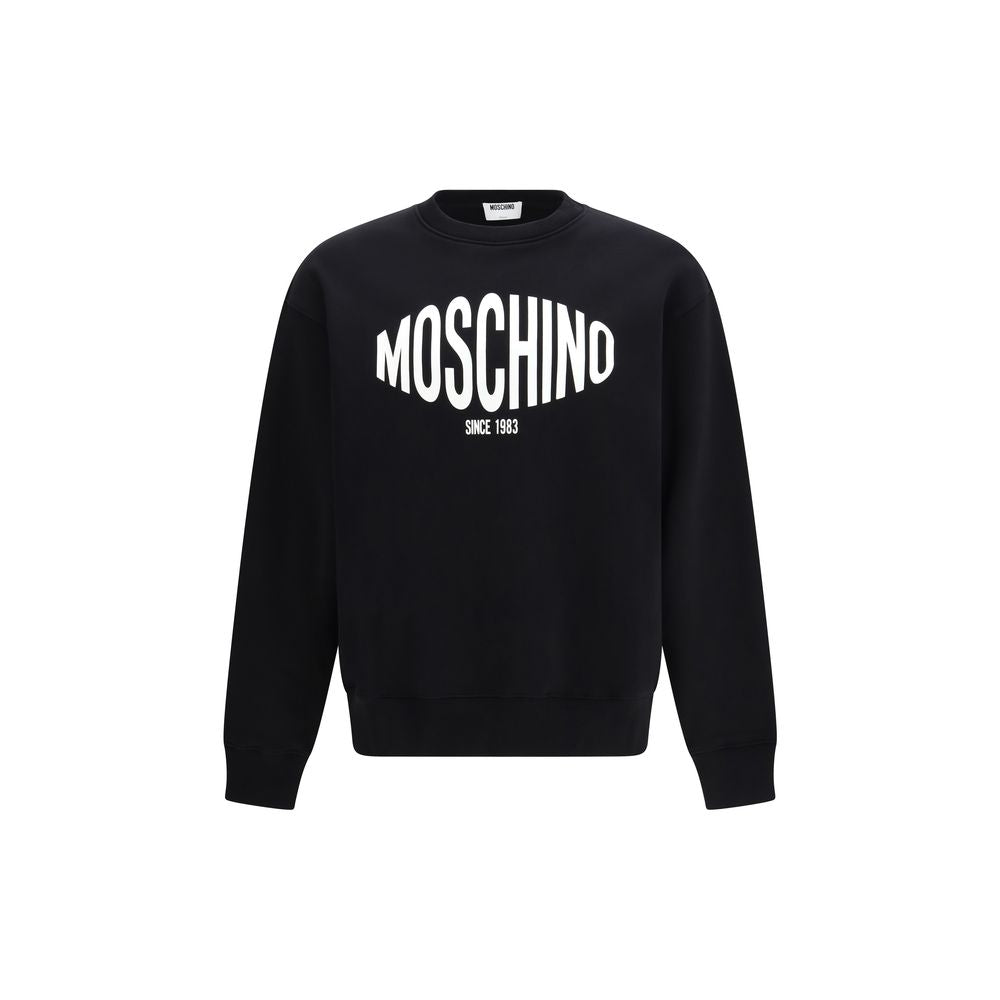 Felpa in cotone nero Moschino