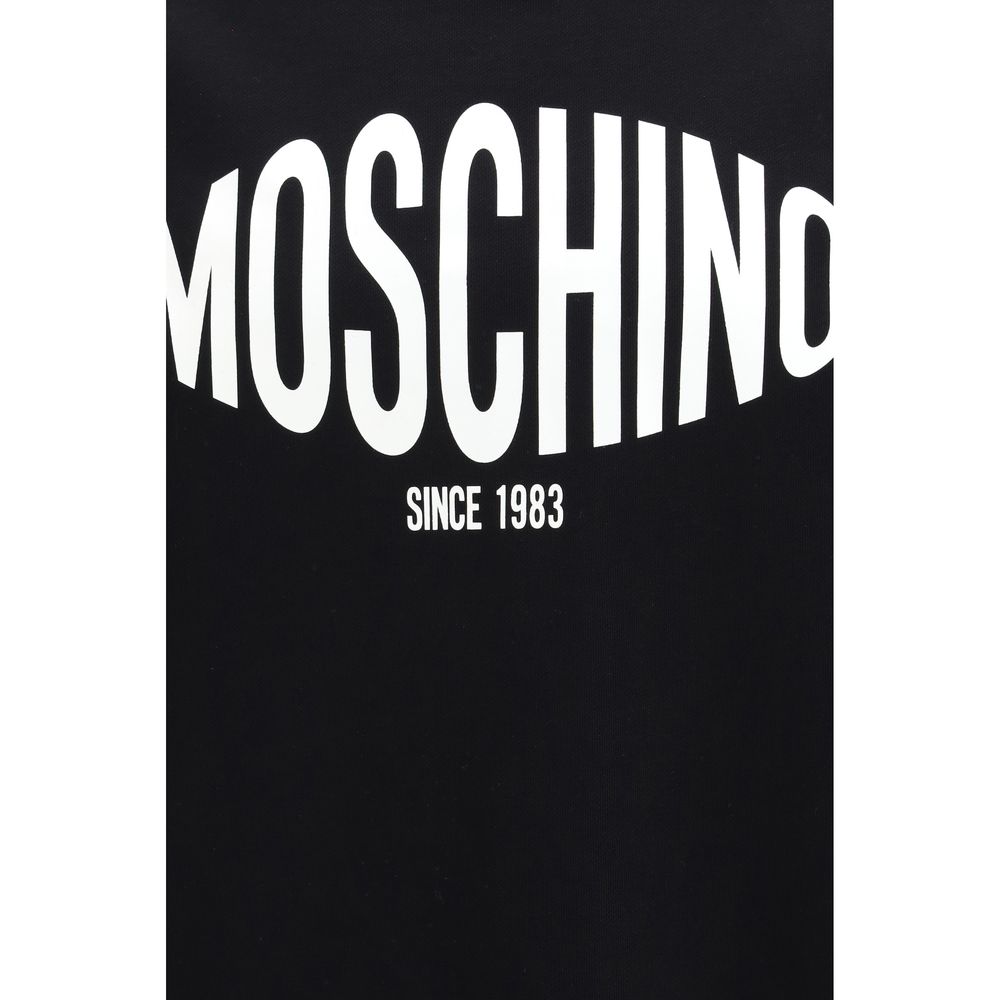 Felpa in cotone nero Moschino