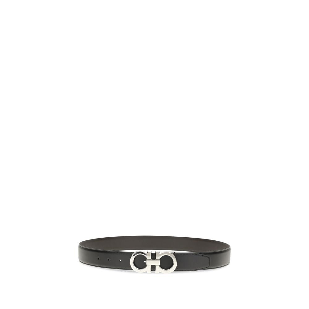 Ceinture classique en cuir noir Ferragamo
