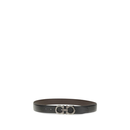 Ceinture Ferragamo en cuir de veau noir Bos Taurus, taille standard