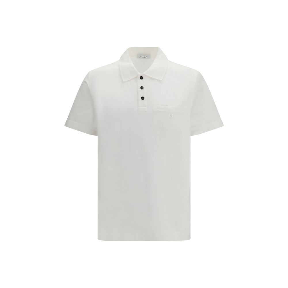 Polo Ferragamo in cotone bianco