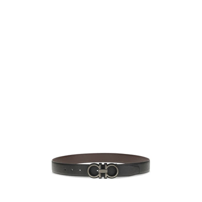 Cintura Regular Ferragamo Nera In Pelle Di Vitello Bos Taurus